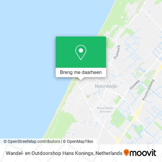 Wandel- en Outdoorshop Hans Konings kaart
