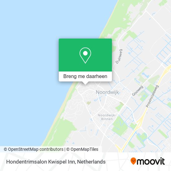 Hondentrimsalon Kwispel Inn kaart
