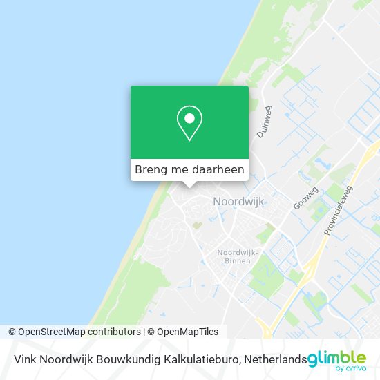 Vink Noordwijk Bouwkundig Kalkulatieburo kaart