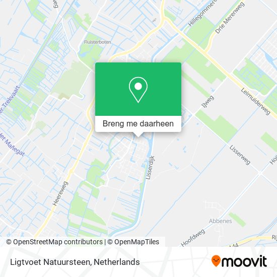 Ligtvoet Natuursteen kaart