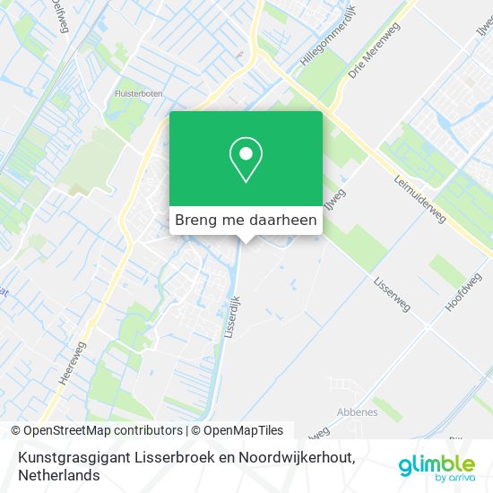 Kunstgrasgigant Lisserbroek en Noordwijkerhout kaart