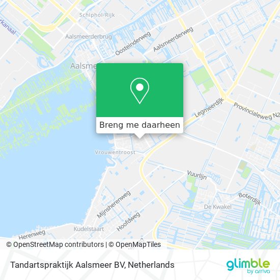 Tandartspraktijk Aalsmeer BV kaart