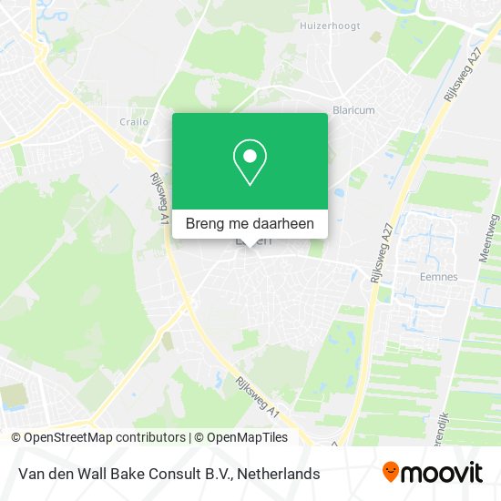 Van den Wall Bake Consult B.V. kaart