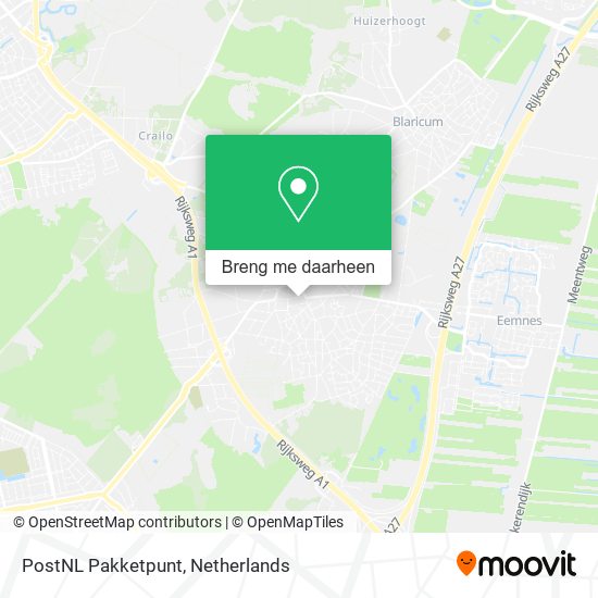 PostNL Pakketpunt kaart