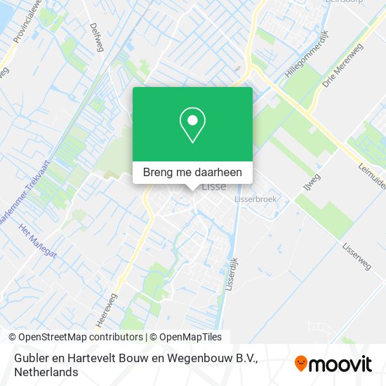 Gubler en Hartevelt Bouw en Wegenbouw B.V. kaart