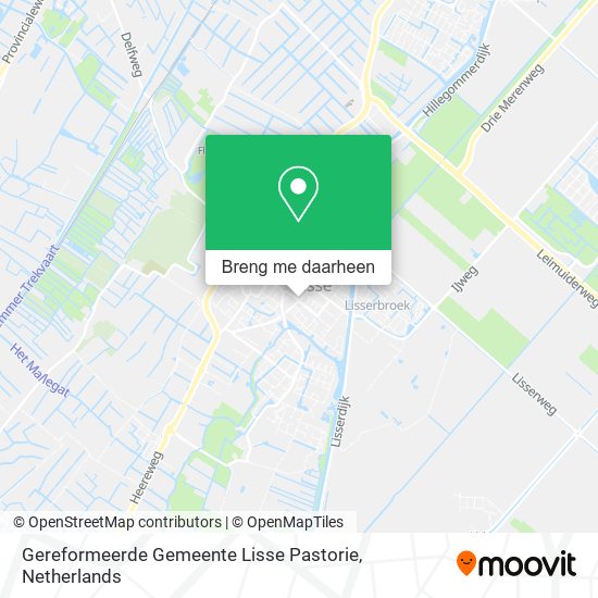 Gereformeerde Gemeente Lisse Pastorie kaart