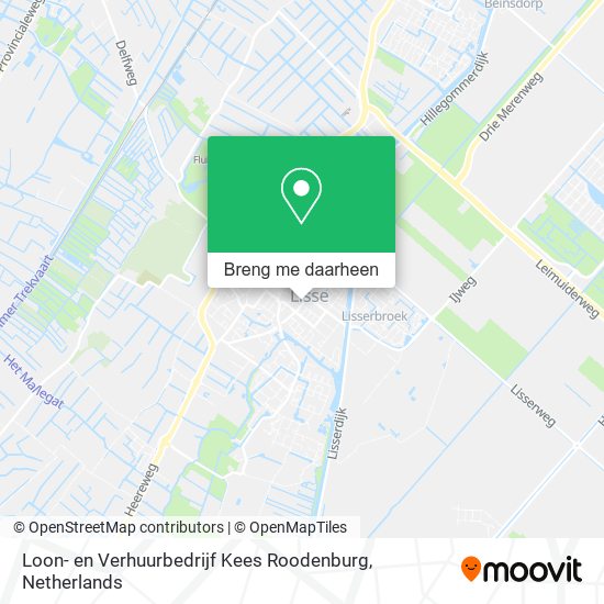 Loon- en Verhuurbedrijf Kees Roodenburg kaart