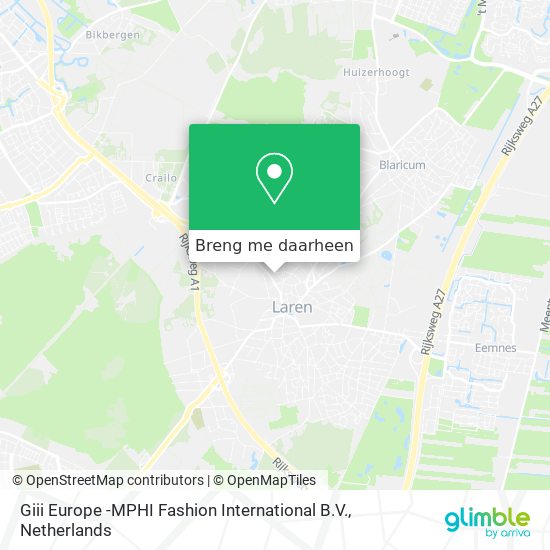 Giii Europe -MPHI Fashion International B.V. kaart