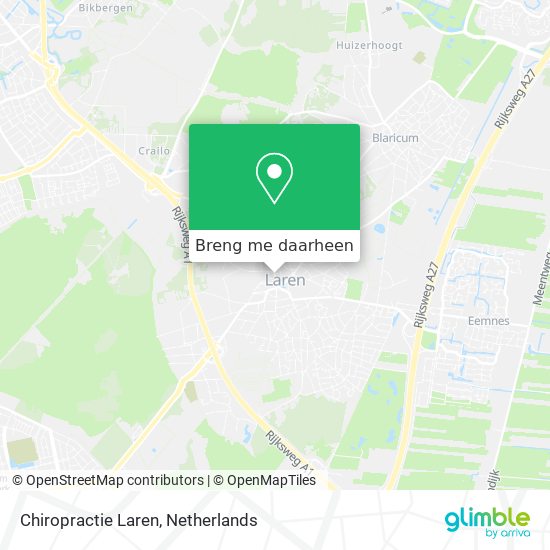 Chiropractie Laren kaart