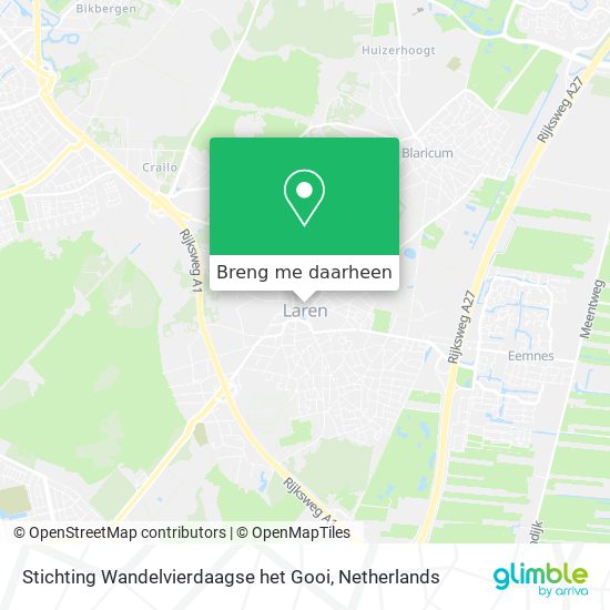 Stichting Wandelvierdaagse het Gooi kaart