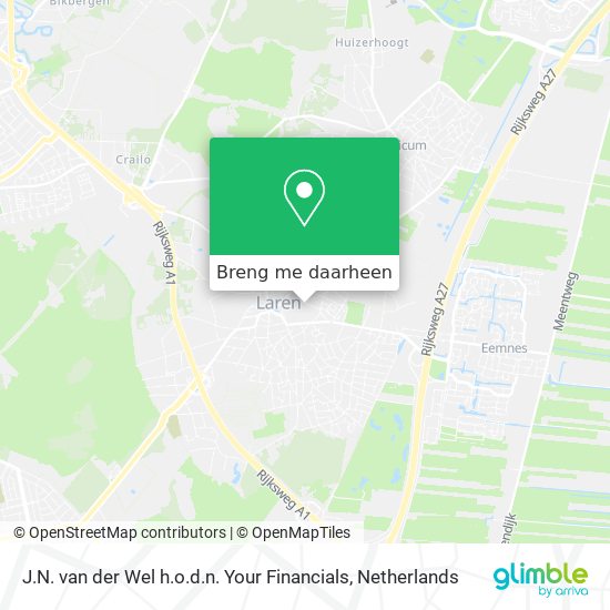 J.N. van der Wel h.o.d.n. Your Financials kaart