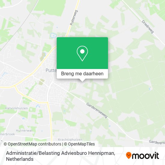 Administratie / Belasting Adviesburo Hennipman kaart