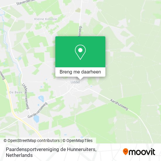 Paardensportvereniging de Hunneruiters kaart