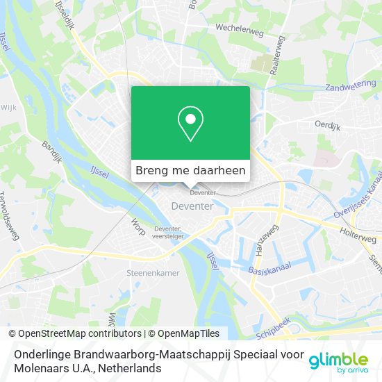 Onderlinge Brandwaarborg-Maatschappij Speciaal voor Molenaars U.A. kaart