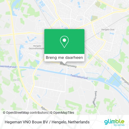 Hegeman VNO Bouw BV / Hengelo kaart