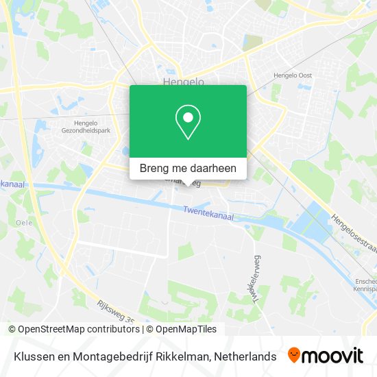 Klussen en Montagebedrijf Rikkelman kaart