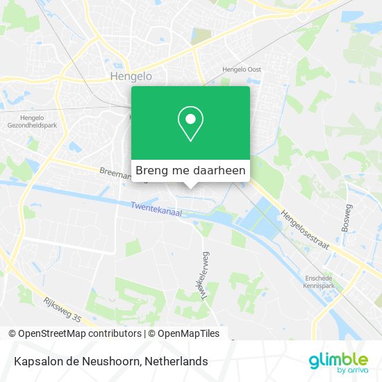 Kapsalon de Neushoorn kaart