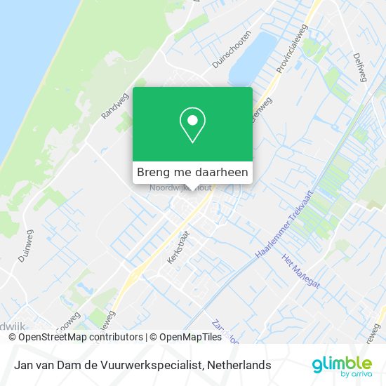 Jan van Dam de Vuurwerkspecialist kaart