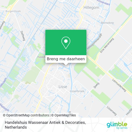 Handelshuis Wassenaar Antiek & Decoraties kaart