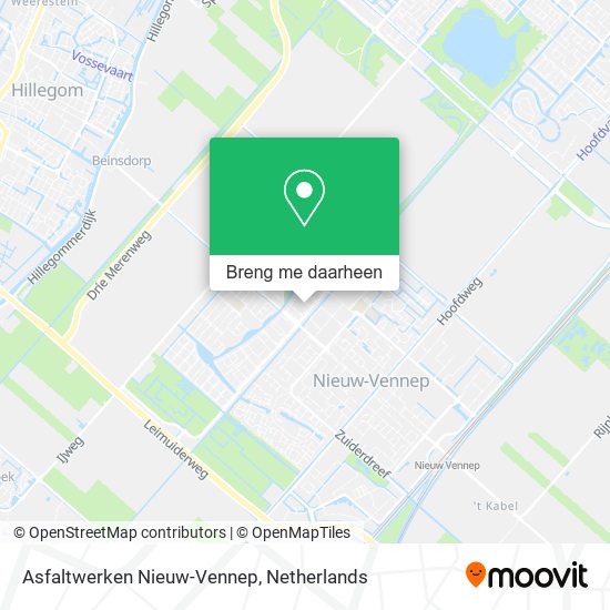 Asfaltwerken Nieuw-Vennep kaart