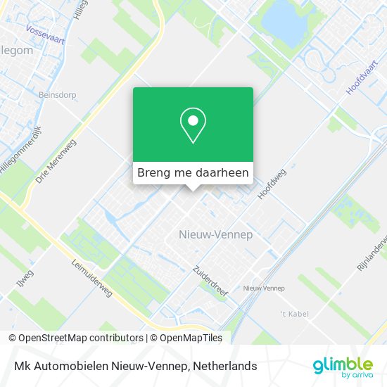 Mk Automobielen Nieuw-Vennep kaart