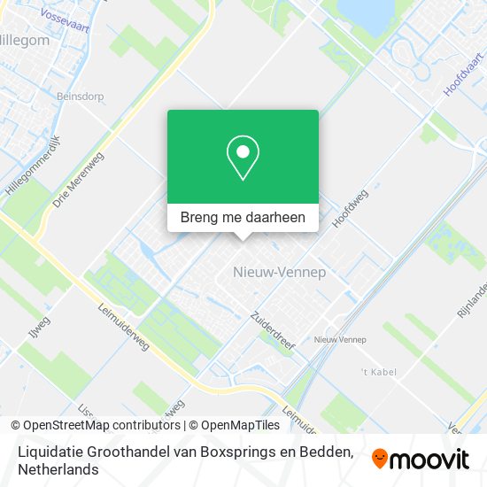 Liquidatie Groothandel van Boxsprings en Bedden kaart
