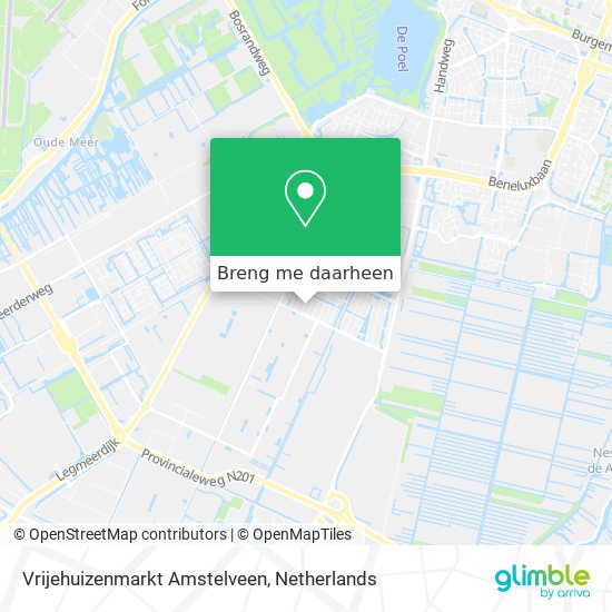 Vrijehuizenmarkt Amstelveen kaart