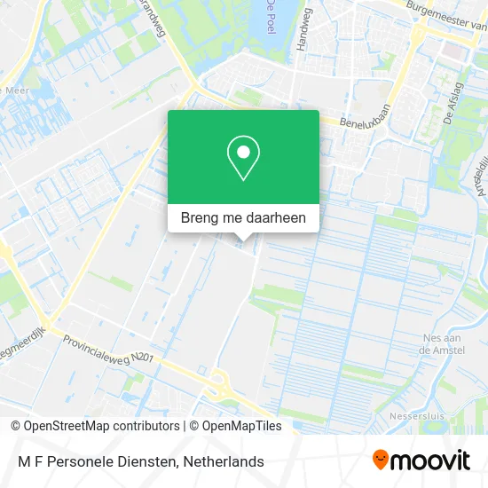 M F Personele Diensten kaart
