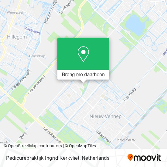 Pedicurepraktijk Ingrid Kerkvliet kaart
