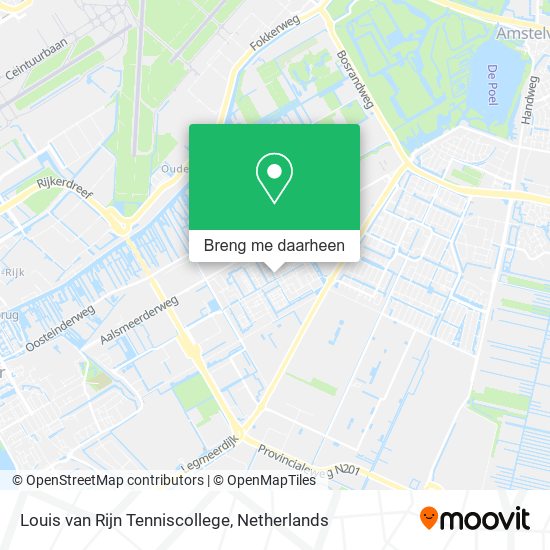 Louis van Rijn Tenniscollege kaart