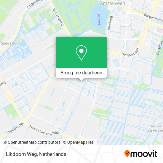 Likdoorn Weg kaart