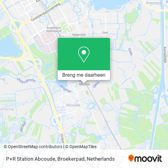 P+R Station Abcoude, Broekerpad kaart