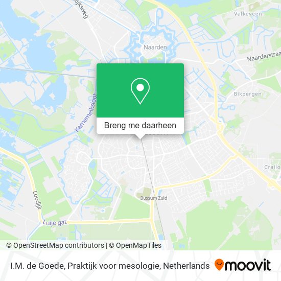 I.M. de Goede, Praktijk voor mesologie kaart
