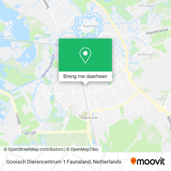 Gooisch Dierencentrum 't Faunaland kaart