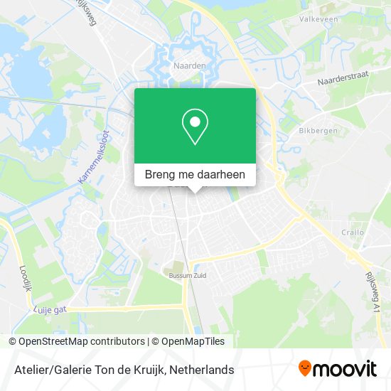 Atelier/Galerie Ton de Kruijk kaart