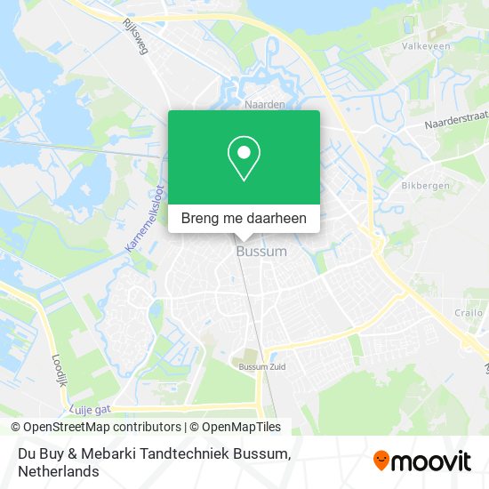 Du Buy & Mebarki Tandtechniek Bussum kaart