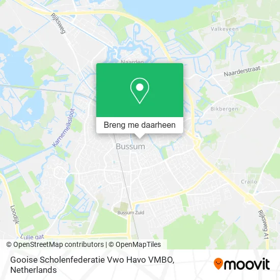 Gooise Scholenfederatie Vwo Havo VMBO kaart