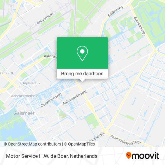 Motor Service H.W. de Boer kaart