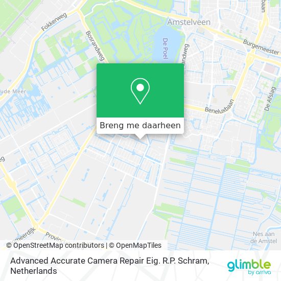 Advanced Accurate Camera Repair Eig. R.P. Schram kaart