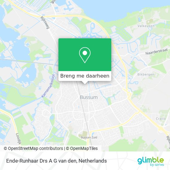 Ende-Runhaar Drs A G van den kaart