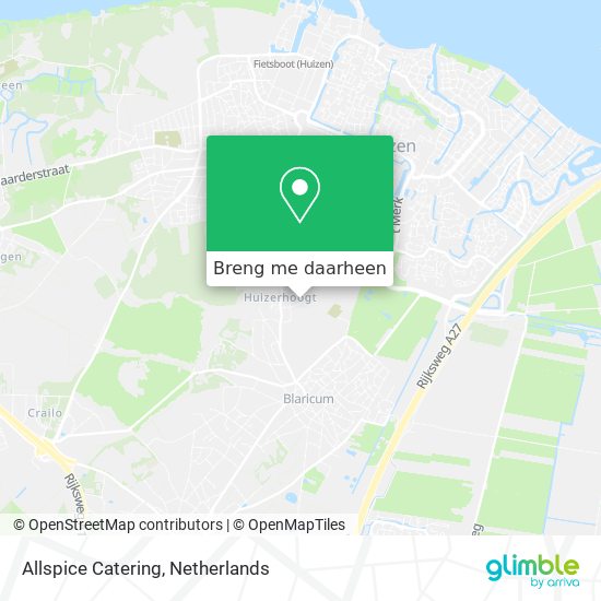 Allspice Catering kaart