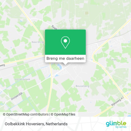 Oolbekkink Hoveniers kaart