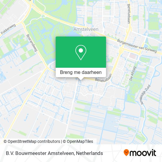 B.V. Bouwmeester Amstelveen kaart