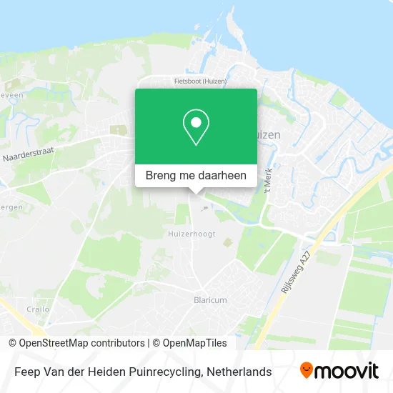 Feep Van der Heiden Puinrecycling kaart