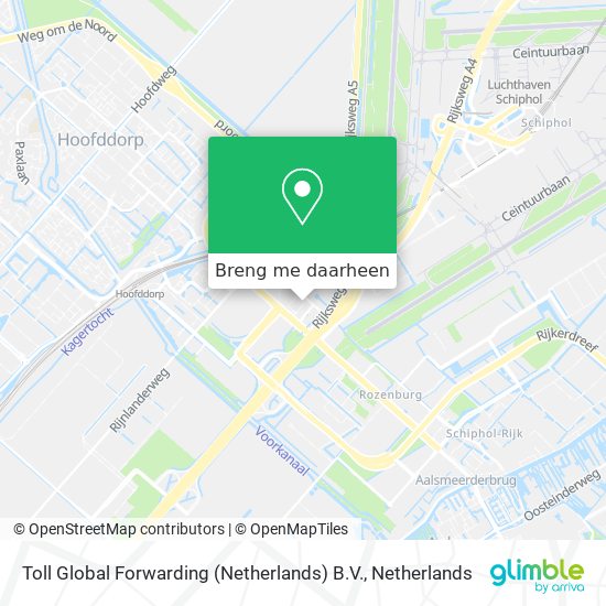 Toll Global Forwarding (Netherlands) B.V. kaart