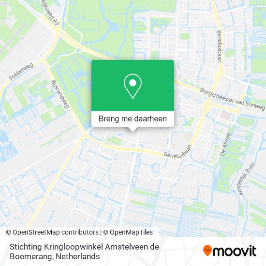 Stichting Kringloopwinkel Amstelveen de Boemerang kaart