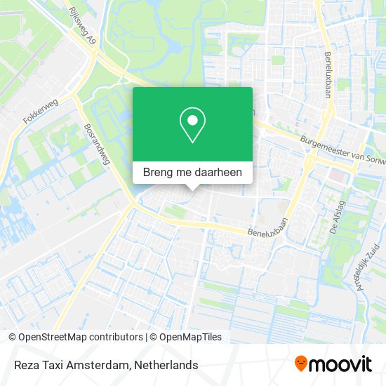 Reza Taxi Amsterdam kaart