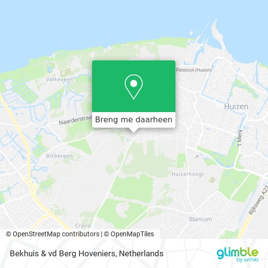 Bekhuis & vd Berg Hoveniers kaart