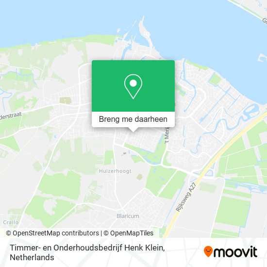Timmer- en Onderhoudsbedrijf Henk Klein kaart