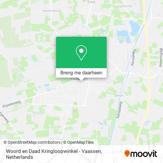 Woord en Daad Kringloopwinkel - Vaassen kaart